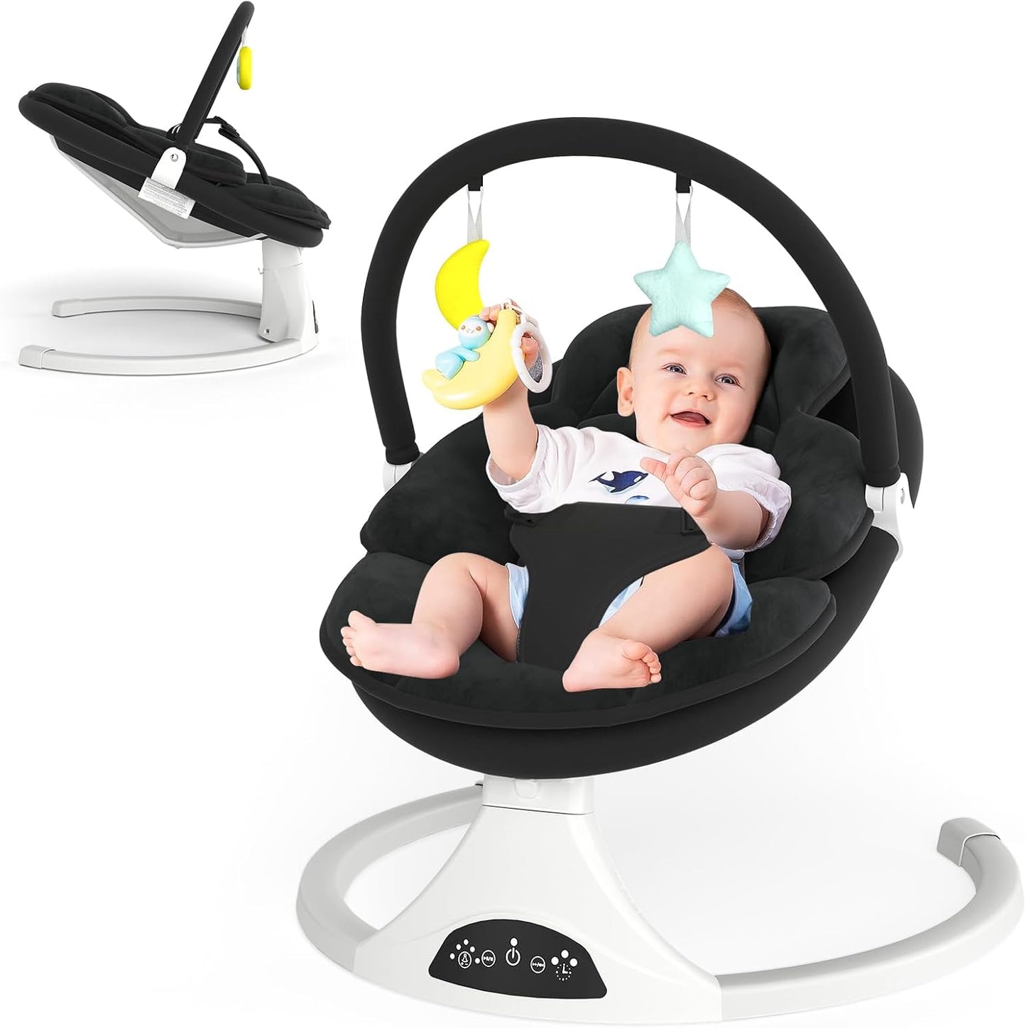 Electric Baby Swing with Remote Control for Infants and Toddlers
