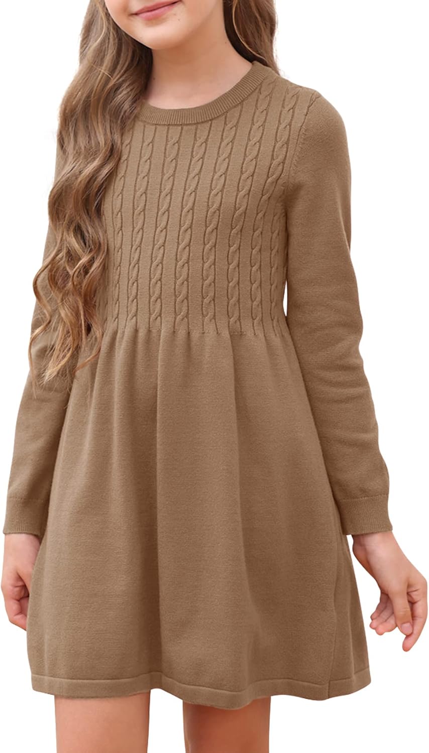 Fommykin Girls Sweater Dress for Fall Winter - Cute Style