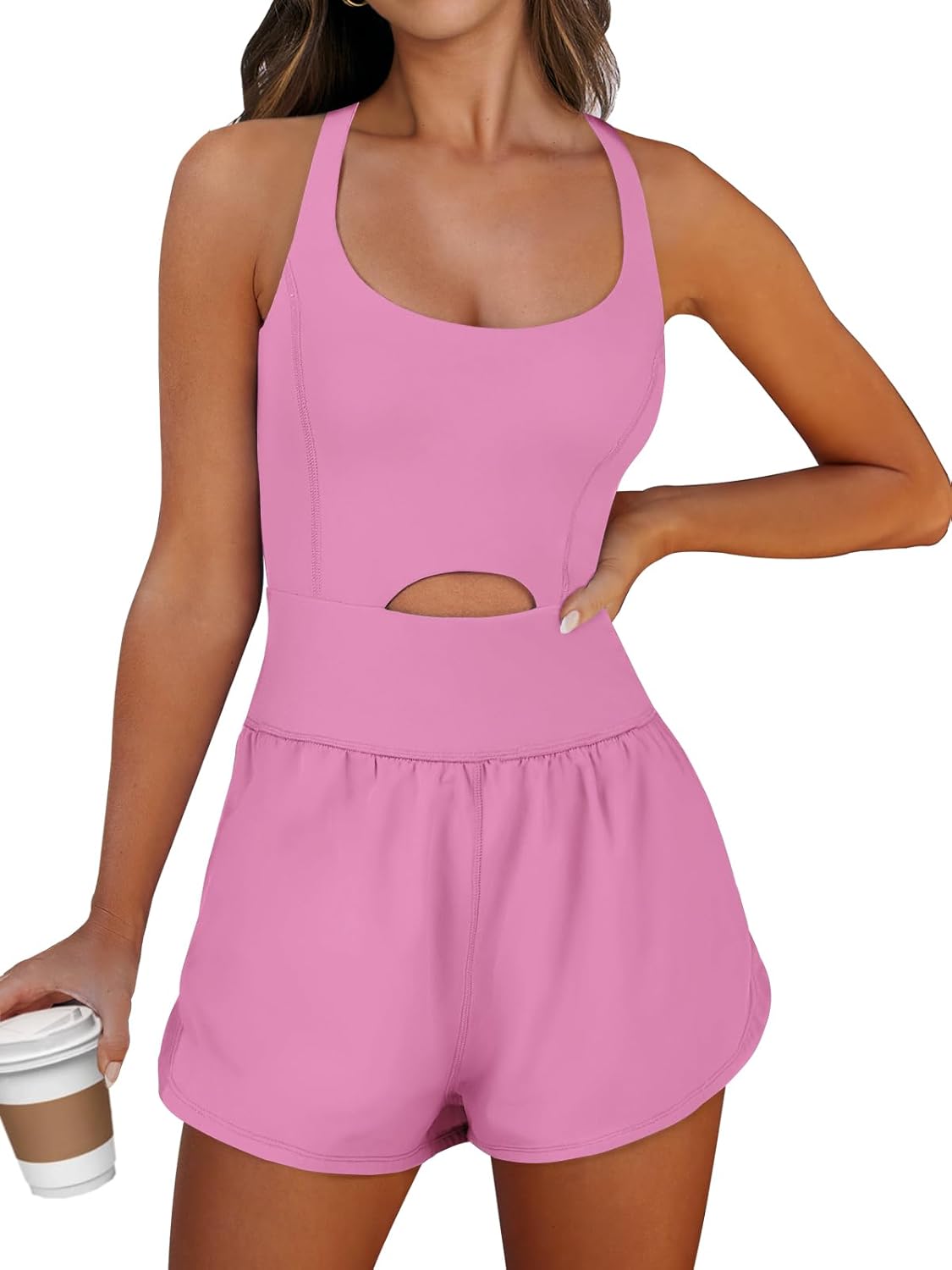 Caracilia Women's Workout Athletic Romper for Summer Activities