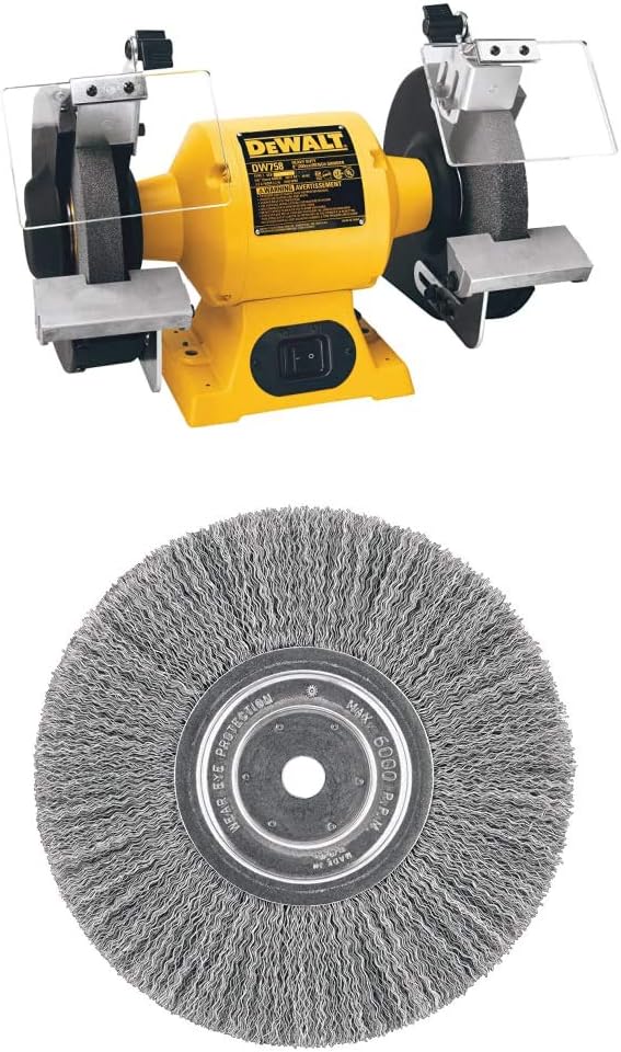 DEWALT Bench Grinder and Wire Wheel Bundle for Industrial Use