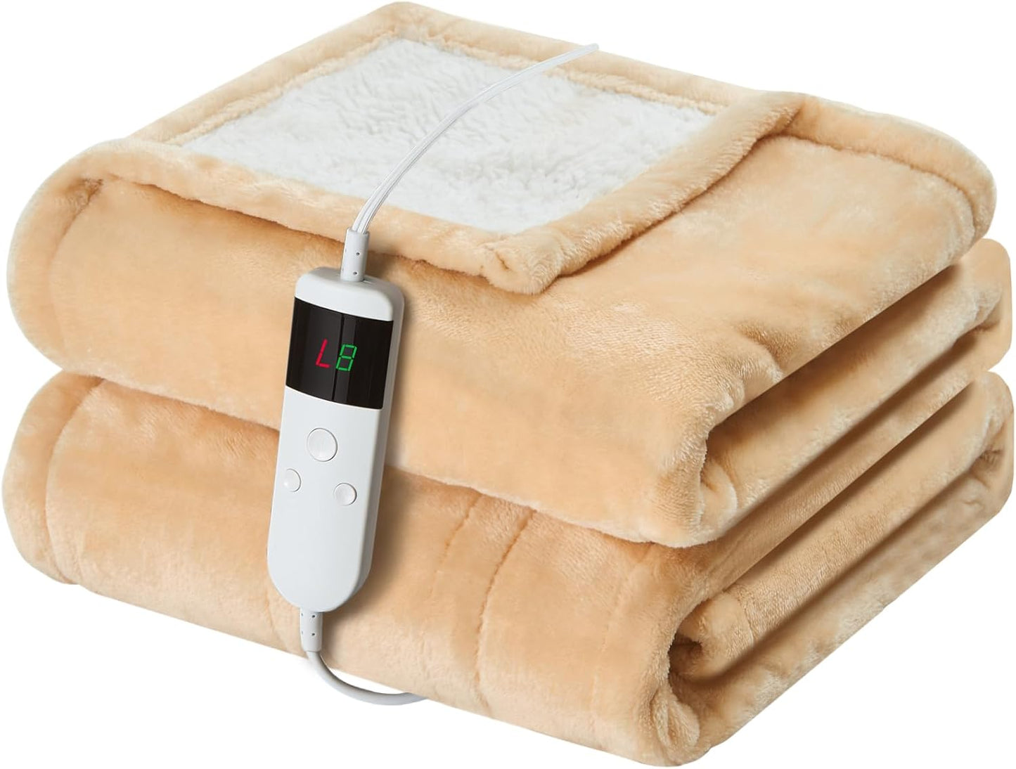 Electric Heated Blanket Full Size with 10 Heating Levels
