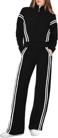 Lounge Sets for Women Sweatsuit 2 Piece Tracksuit - Wide Leg Comfort