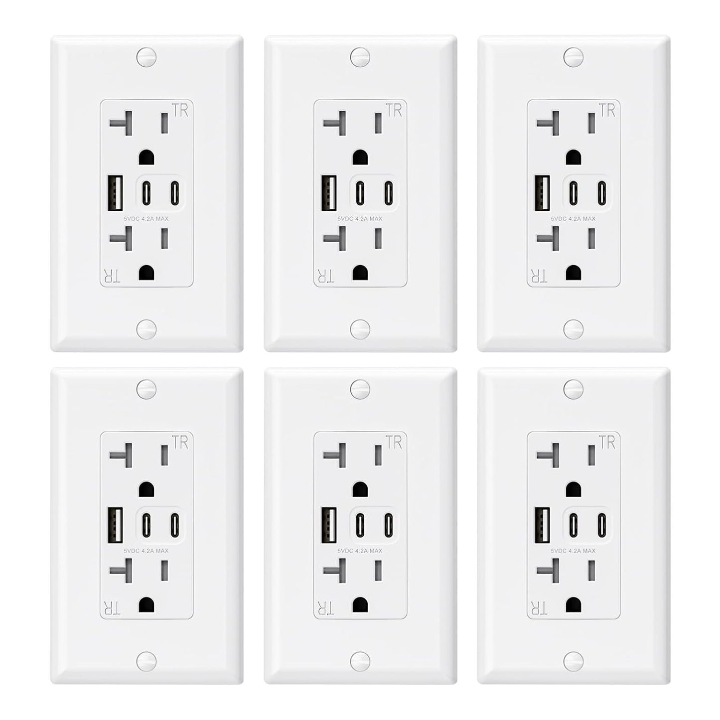 ELEGRP USB Outlets with 3 USB Ports for Efficient Charging