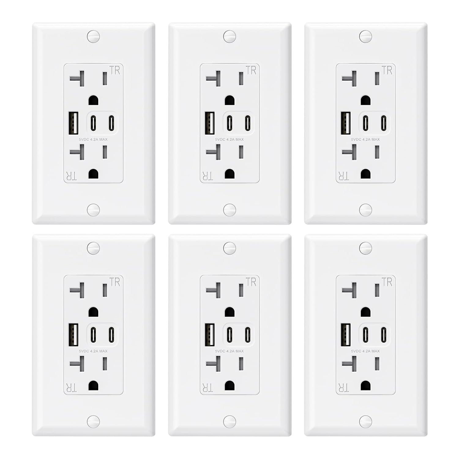 ELEGRP USB Outlets with 3 USB Ports for Efficient Charging