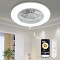 Low Profile Ceiling Fan with Light and Bluetooth Speaker - Quiet