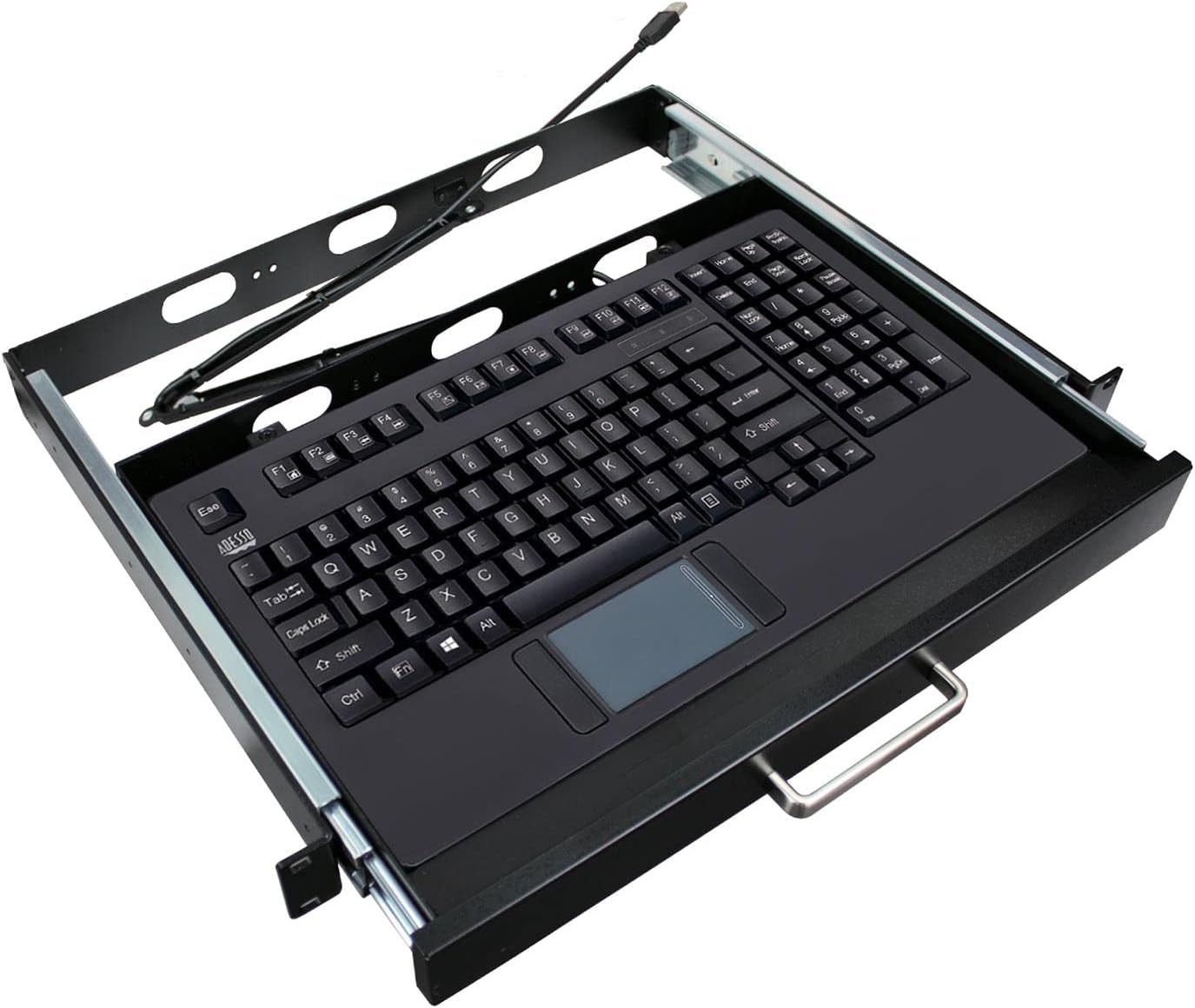 Adesso Rackmount Drawer with USB Touchpad - Organize Efficiently
