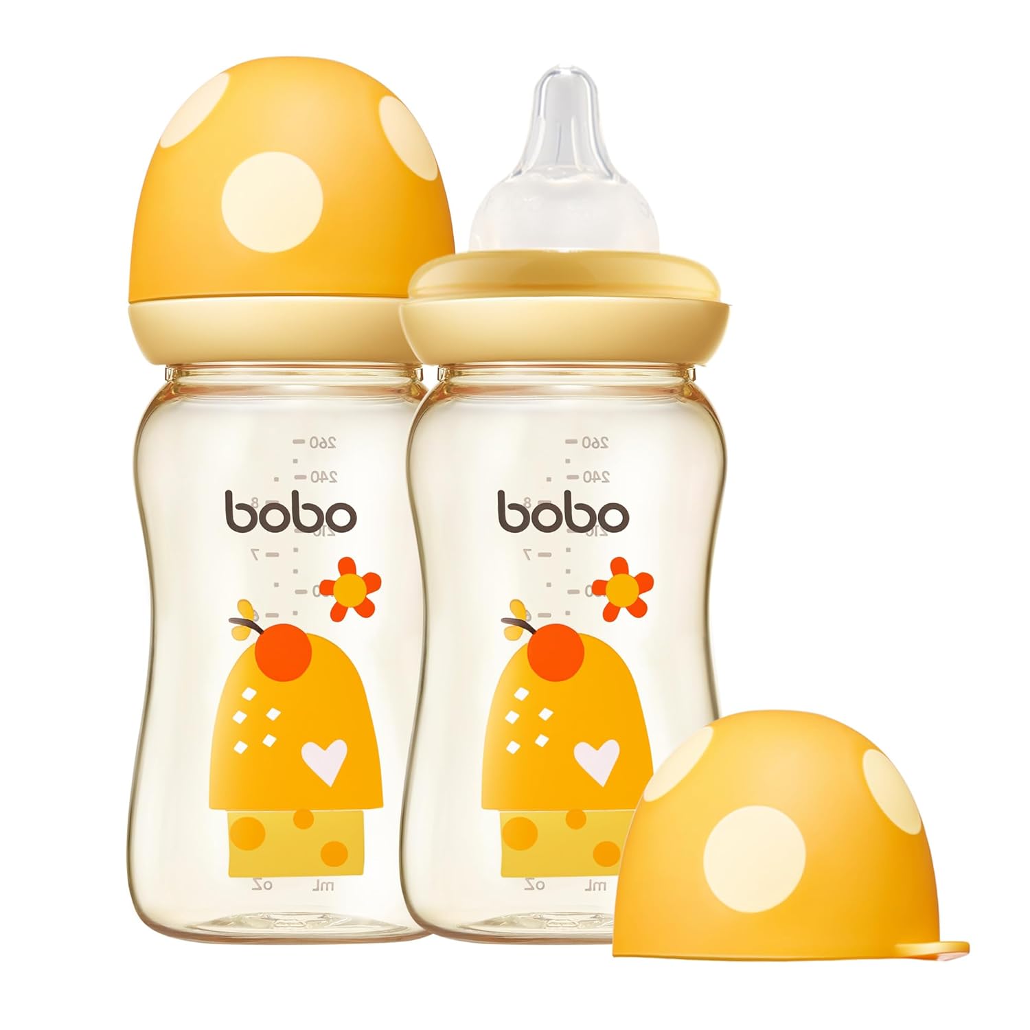 YOHKOH Anti-Colic Baby Bottles - Natural Nipple, Easy Cleanse