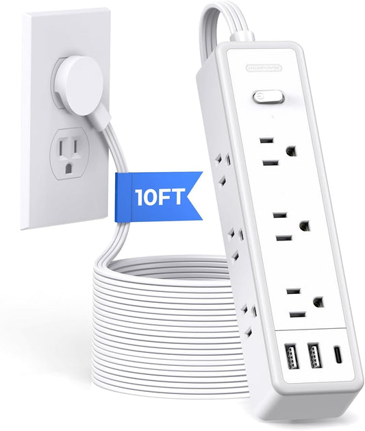 NTONPOWER Surge Protector Power Strip - 9 Outlets, 3 USB Ports - Ultimate Power Solution