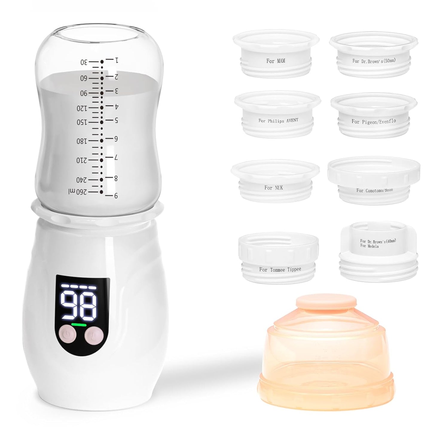 Cordless Portable Bottle Warmer - Fast Heat & Travel Essential