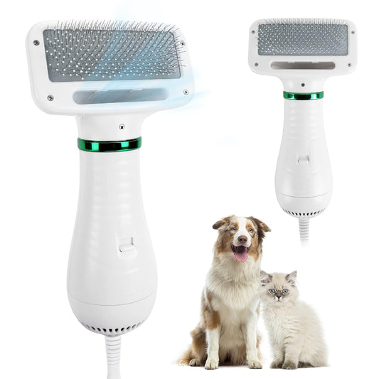 TekkPerry 2-in-1 Pet Hair Dryer Brush: Quick Grooming!