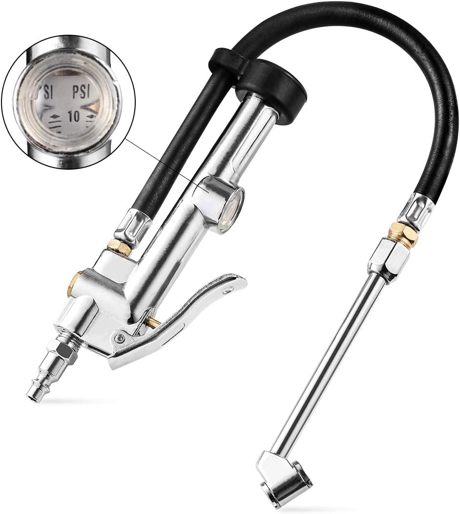CZC AUTO Tire Inflator Gauge - Heavy Duty Dual Head, Easy Pressure Monitoring