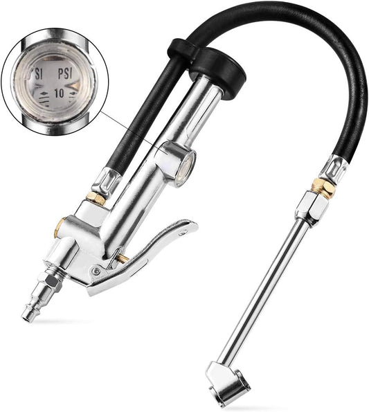 CZC AUTO Tire Inflator Gauge - Heavy Duty Dual Head, Easy Pressure Monitoring