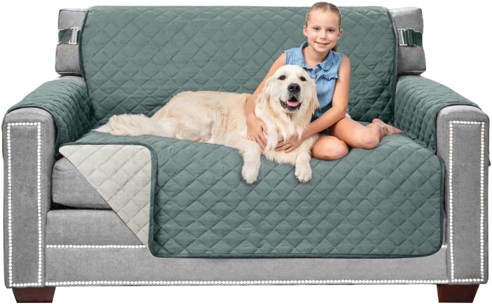 Sofa Shield Loveseat Slip Cover for Pets, Stain Resistant Design