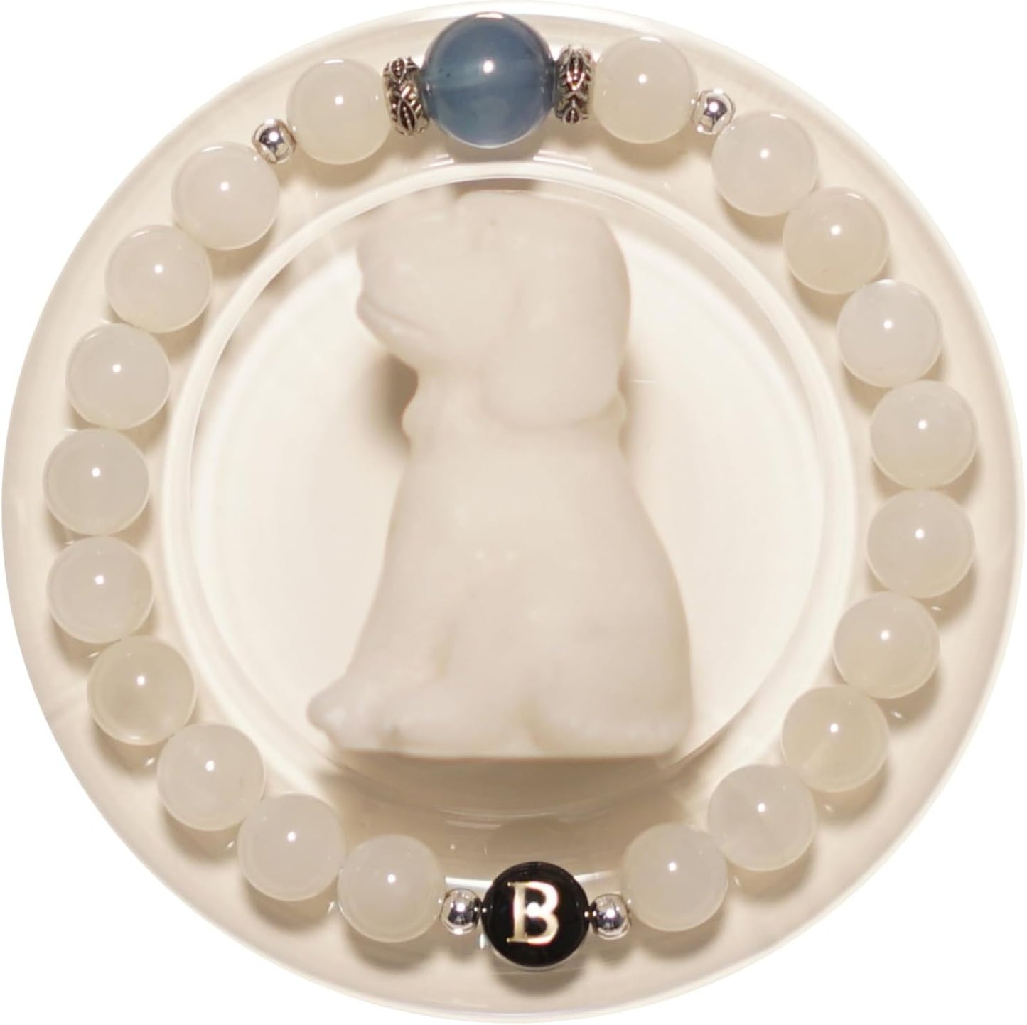 March Birthstone Bracelet with Aquamarine and Moonstone Design