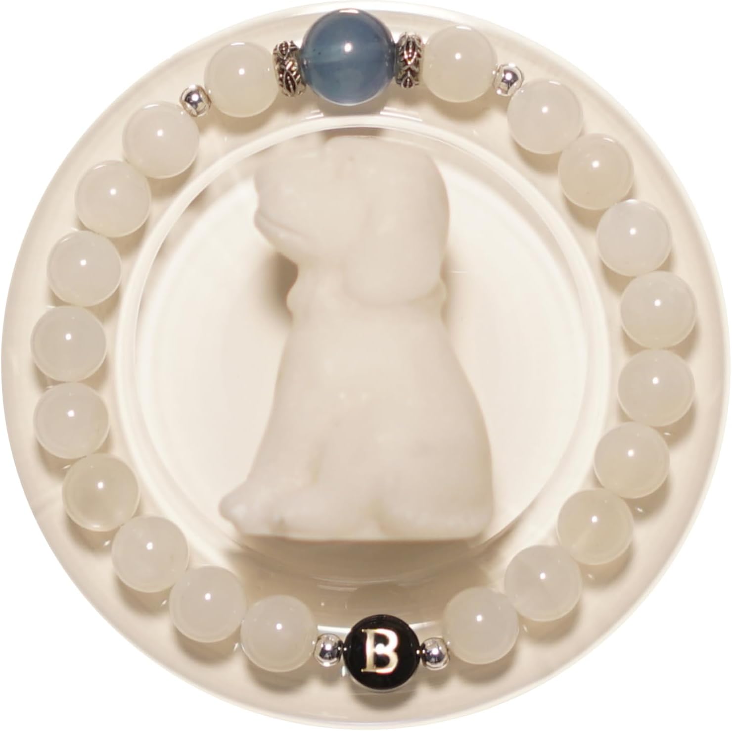 March Birthstone Bracelet with Aquamarine and Moonstone Design