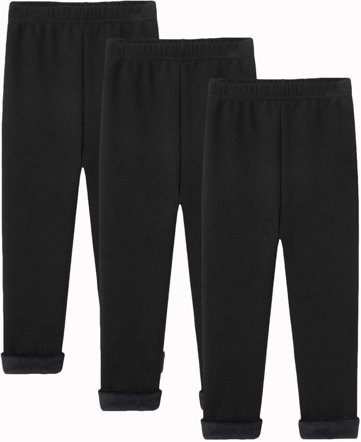 Girls Winter Leggings Thick Cotton Fleece Lined Warm Pants