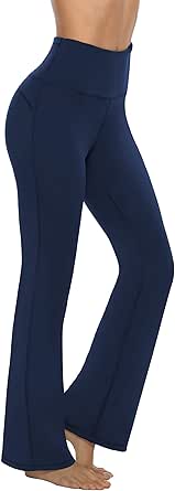 AFITNE Women's Bootcut Yoga Pants with Pockets for Comfort