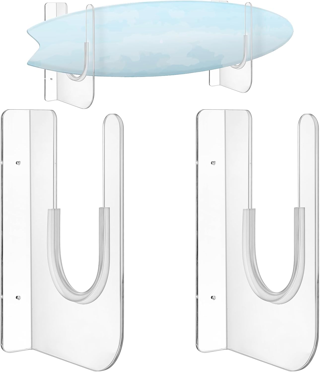 Clear Acrylic Surfboard Wall Display - Organize in Style!