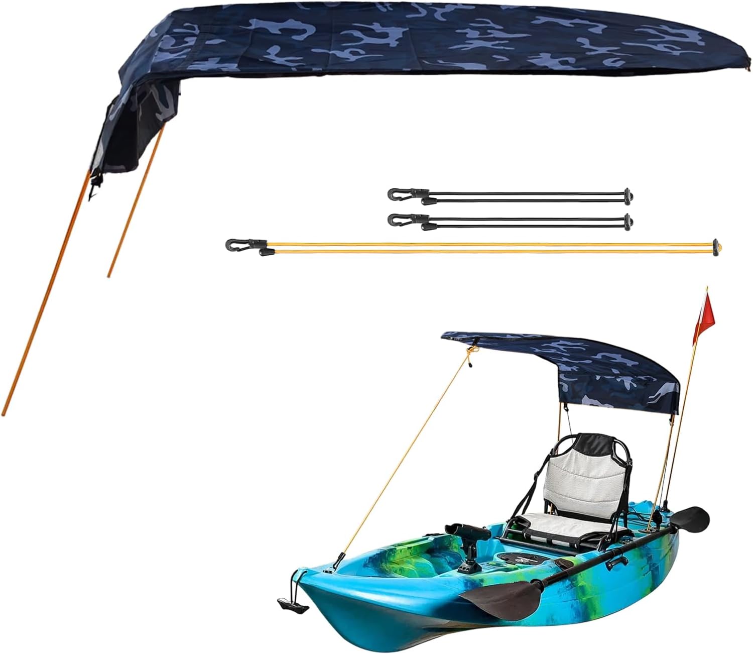 Kayak Shade Canopy for Solo Kayaking and Fishing Adventures