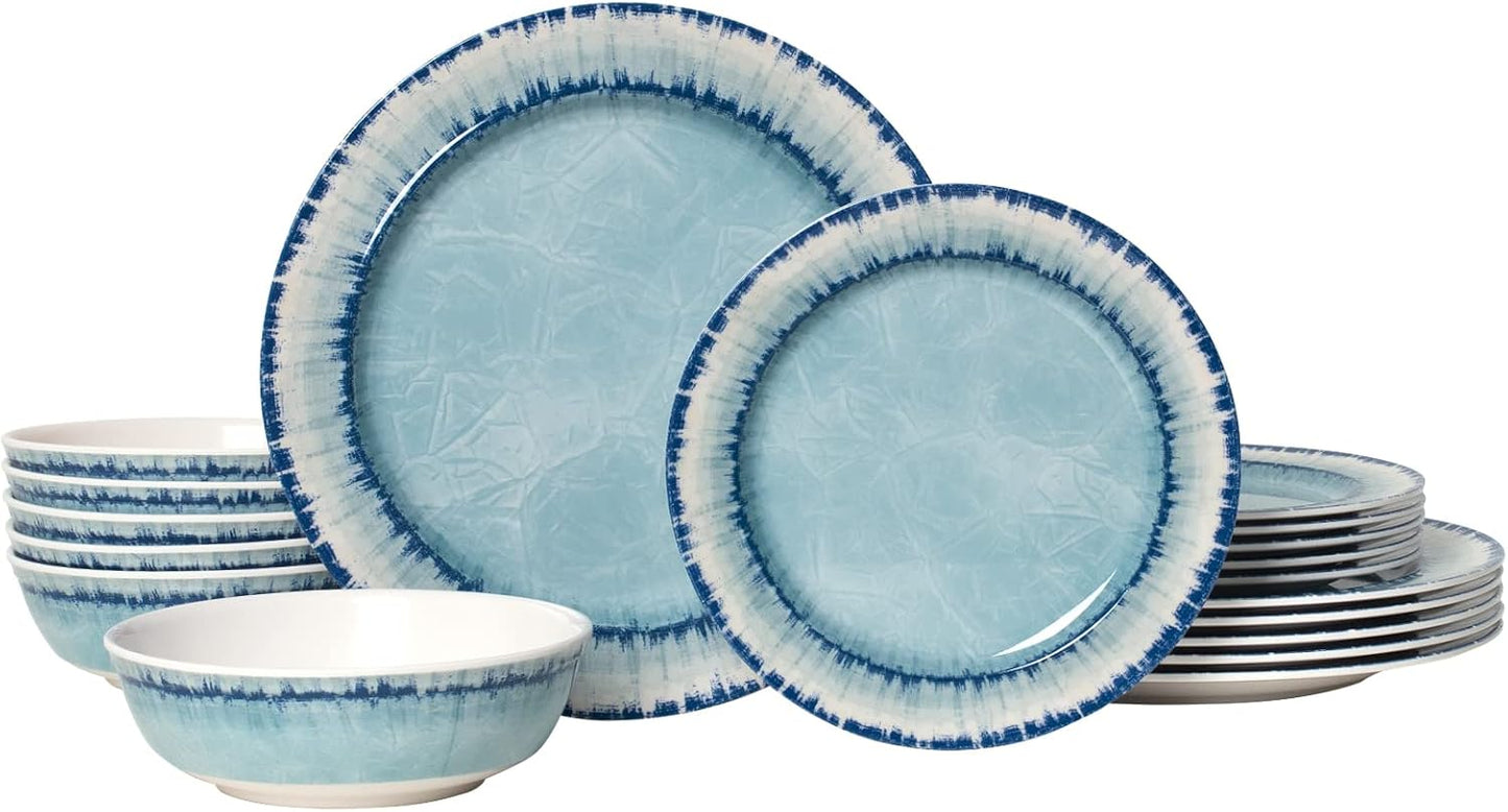 AELS Melamine Dinnerware Set of 18 Pcs for Indoor and Outdoor