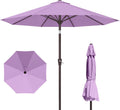 PatioKingdom 10FT Patio Umbrella with Crank and Push Button Tilt