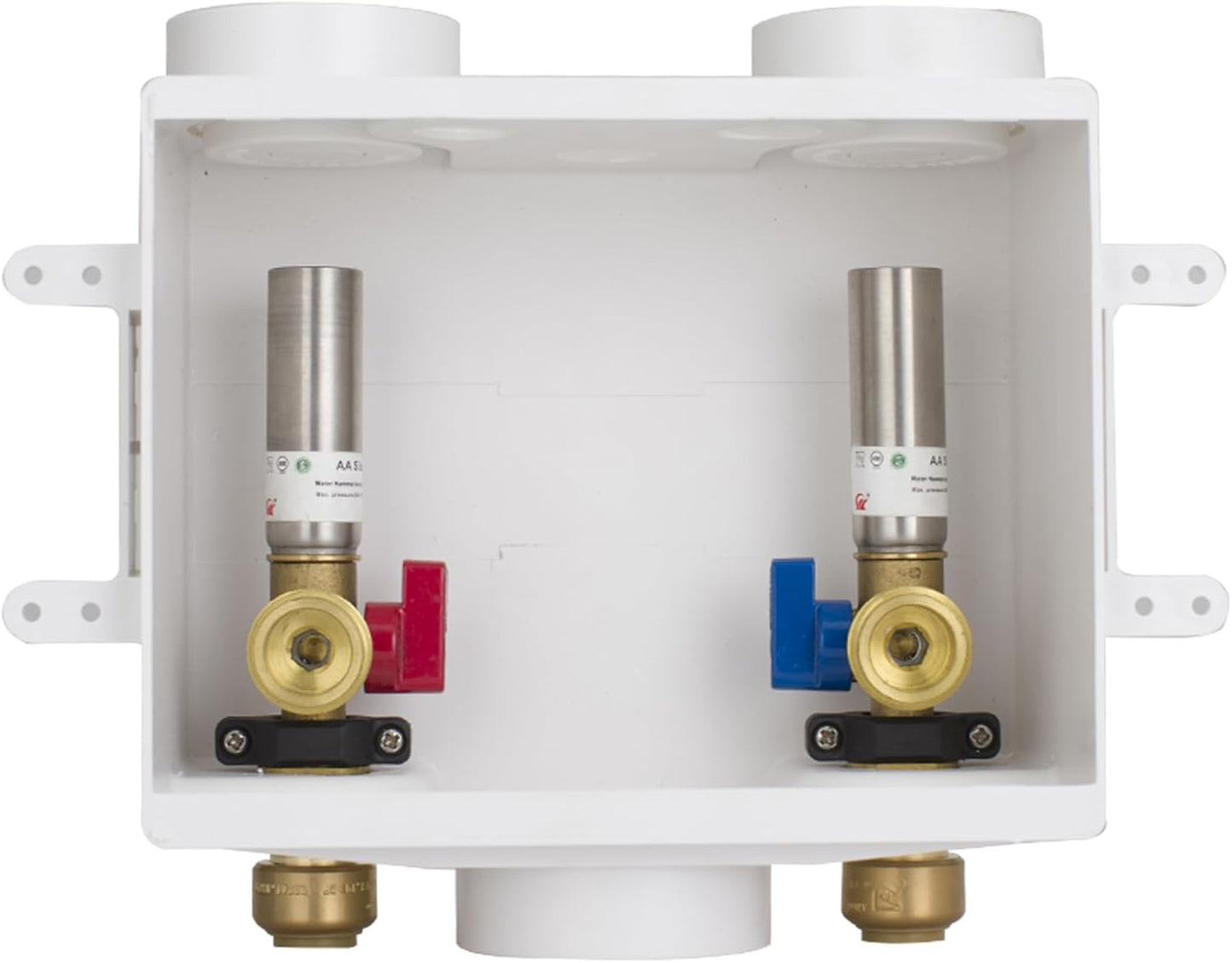 Washing Machine Outlet Box with Water Hammer Arrestor for Easy Use