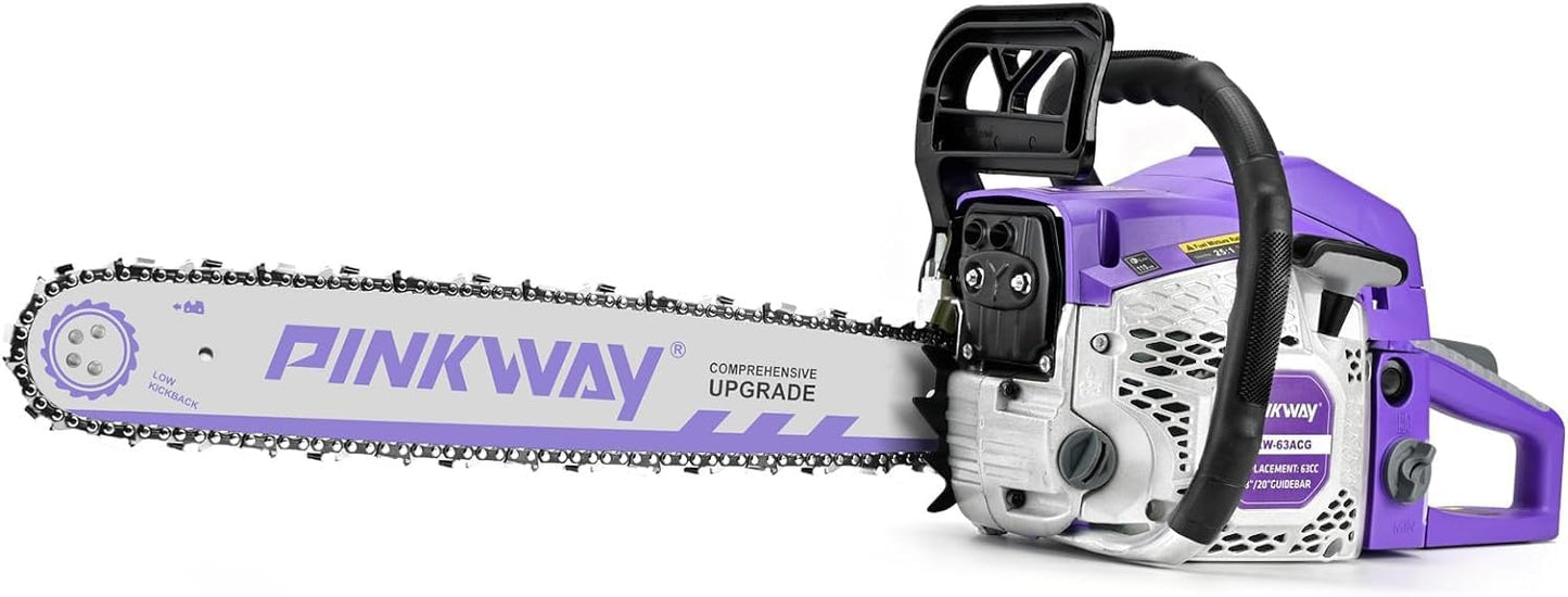 Powerful 63CC Gas Chainsaw for Efficient Wood Cutting Tasks