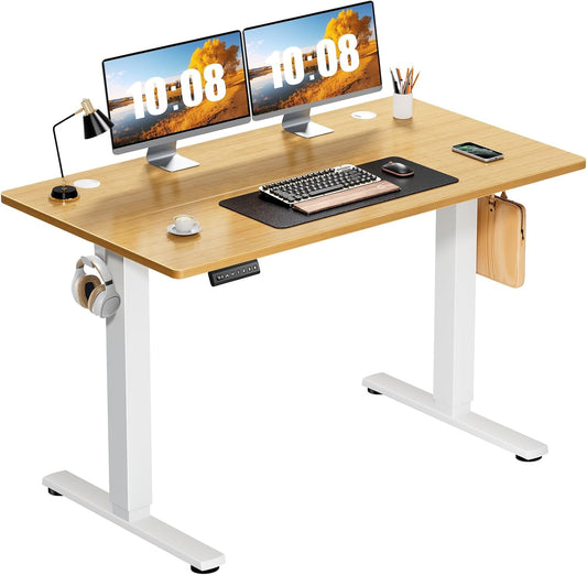Sweetcrispy Electric Standing Desk with Adjustable Height Features