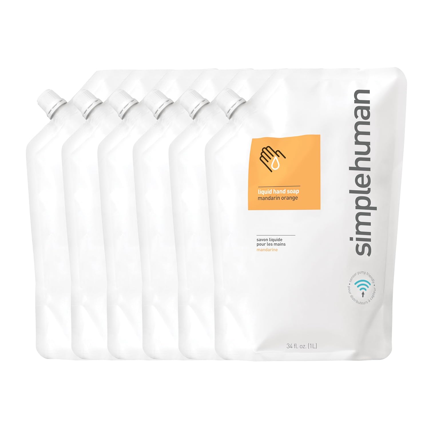 simplehuman Mandarin Orange Moisturizing Liquid Hand Soap Refill