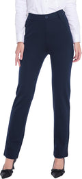 Womens Stretchy Dress Pants 28in/30in Pull-on Straight Leg - Work