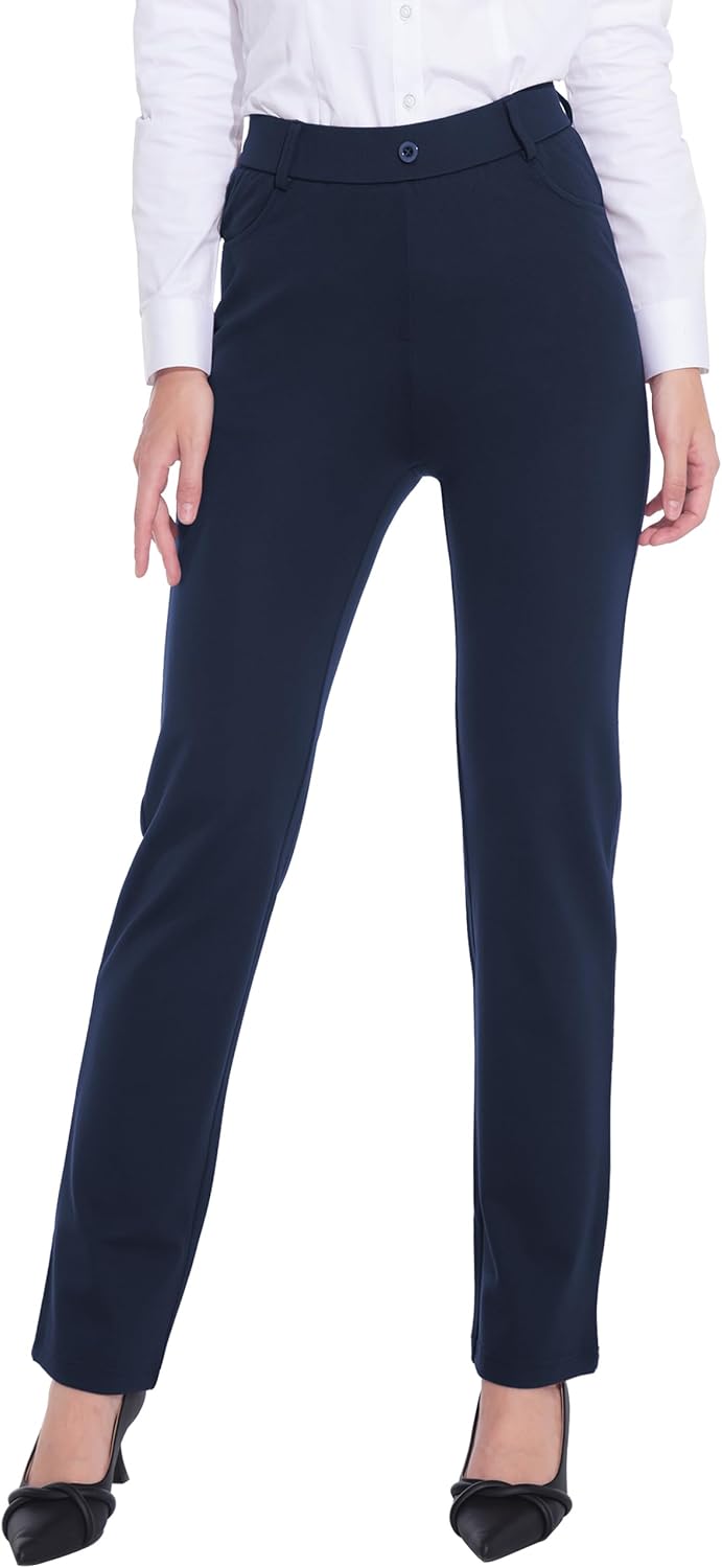 ZTN Women's Stretchy Dress Pants for Work and Casual Wear