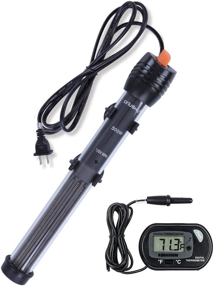 Orlushy 300W Aquarium Heater - Precise Temp Control for Marine & Freshwater