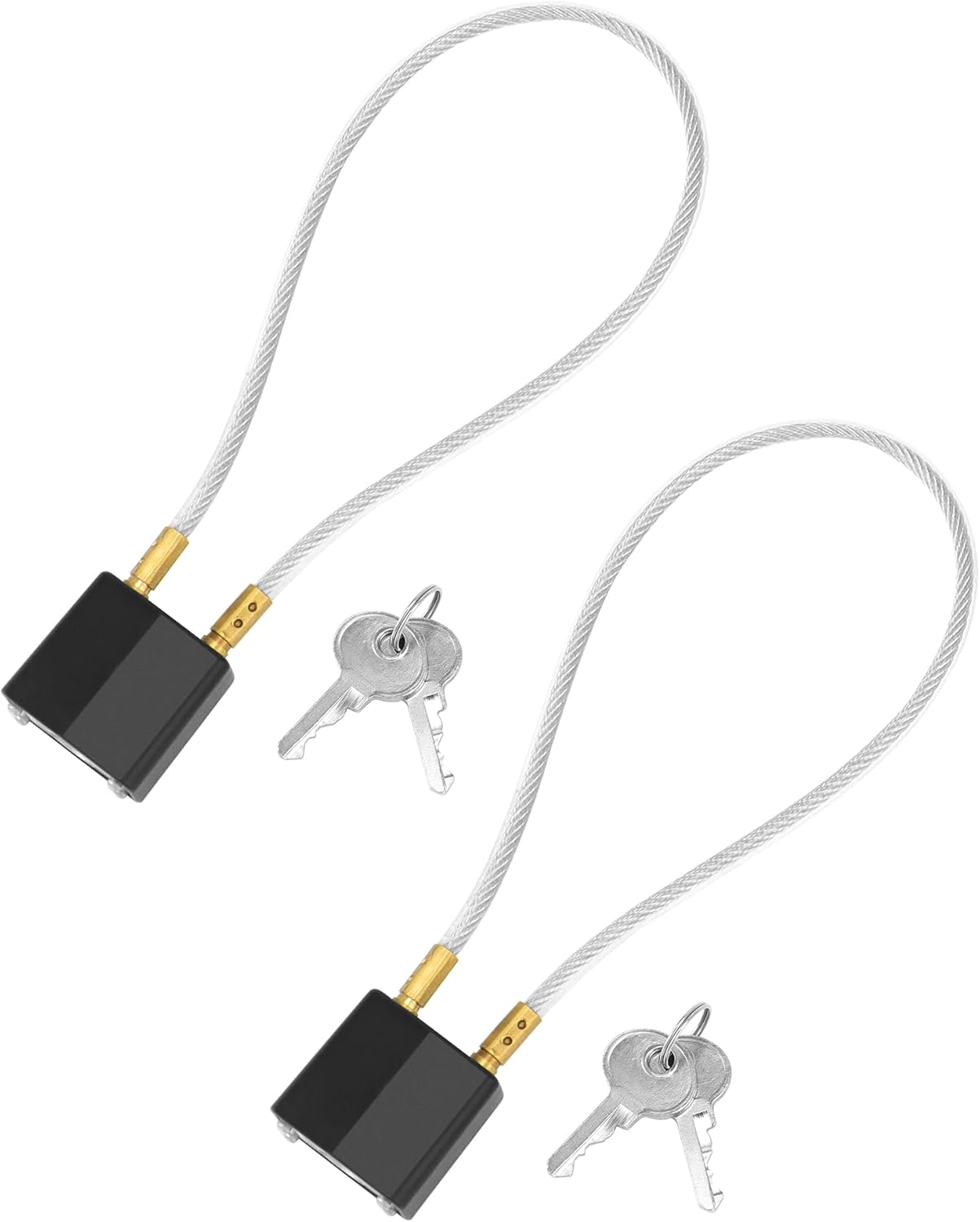 QWORK Motorcycle Helmet Lock x2, Keyed Alike for Ultimate Security