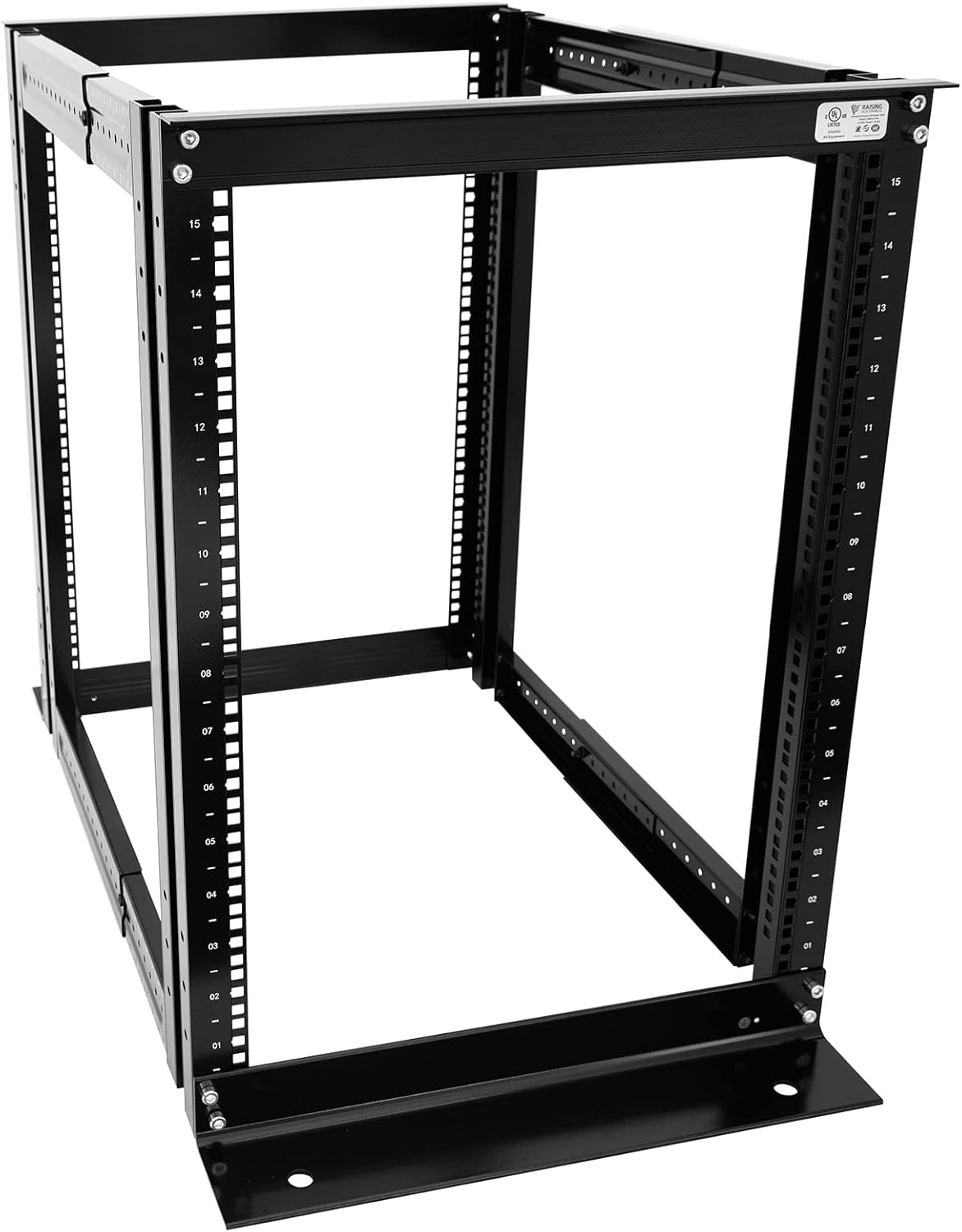 Raising ELECTRONIS 15U 4 Post Open Rack Frame for Equipment