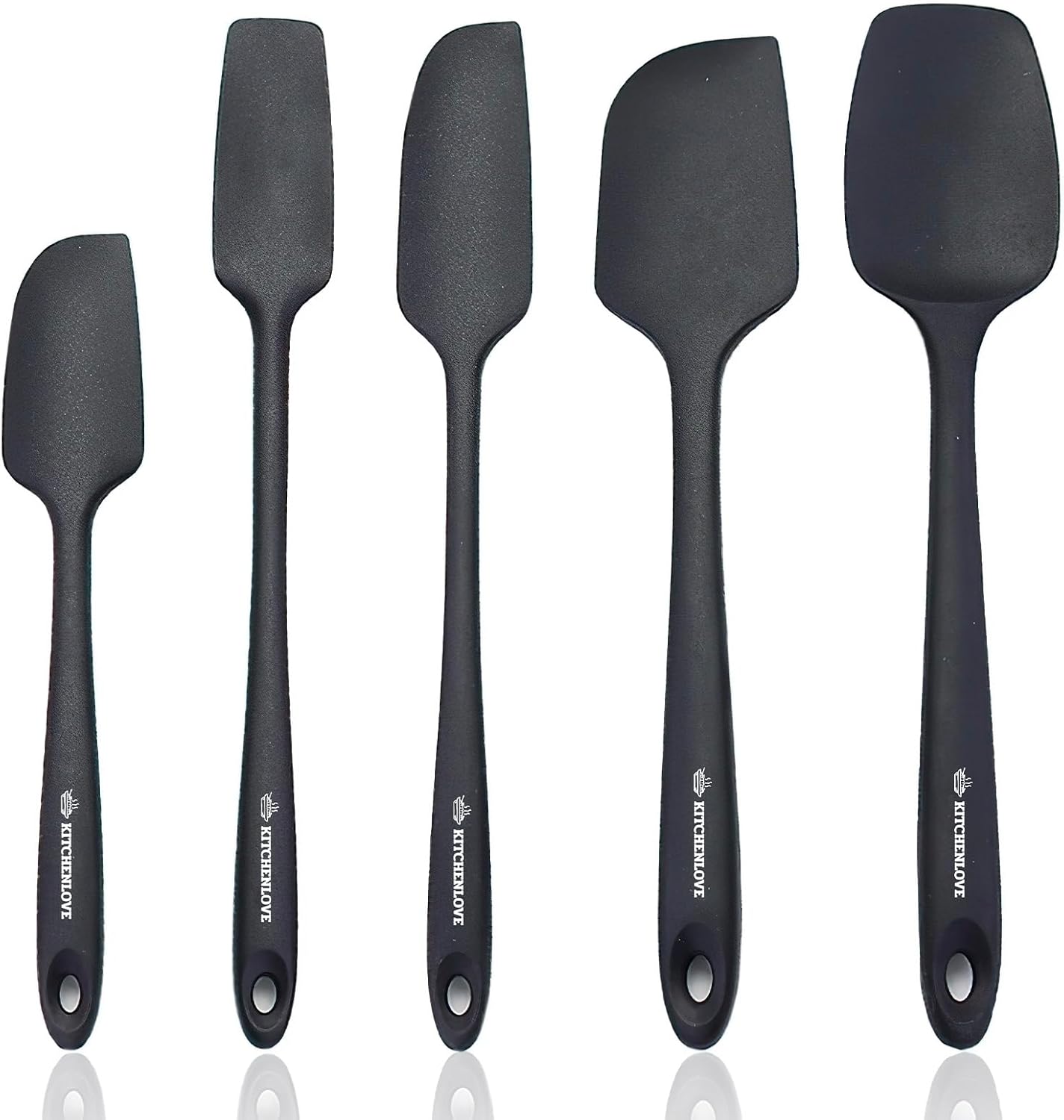 Premium 600F Heat Resistant Silicone Spatula Set for Cooking