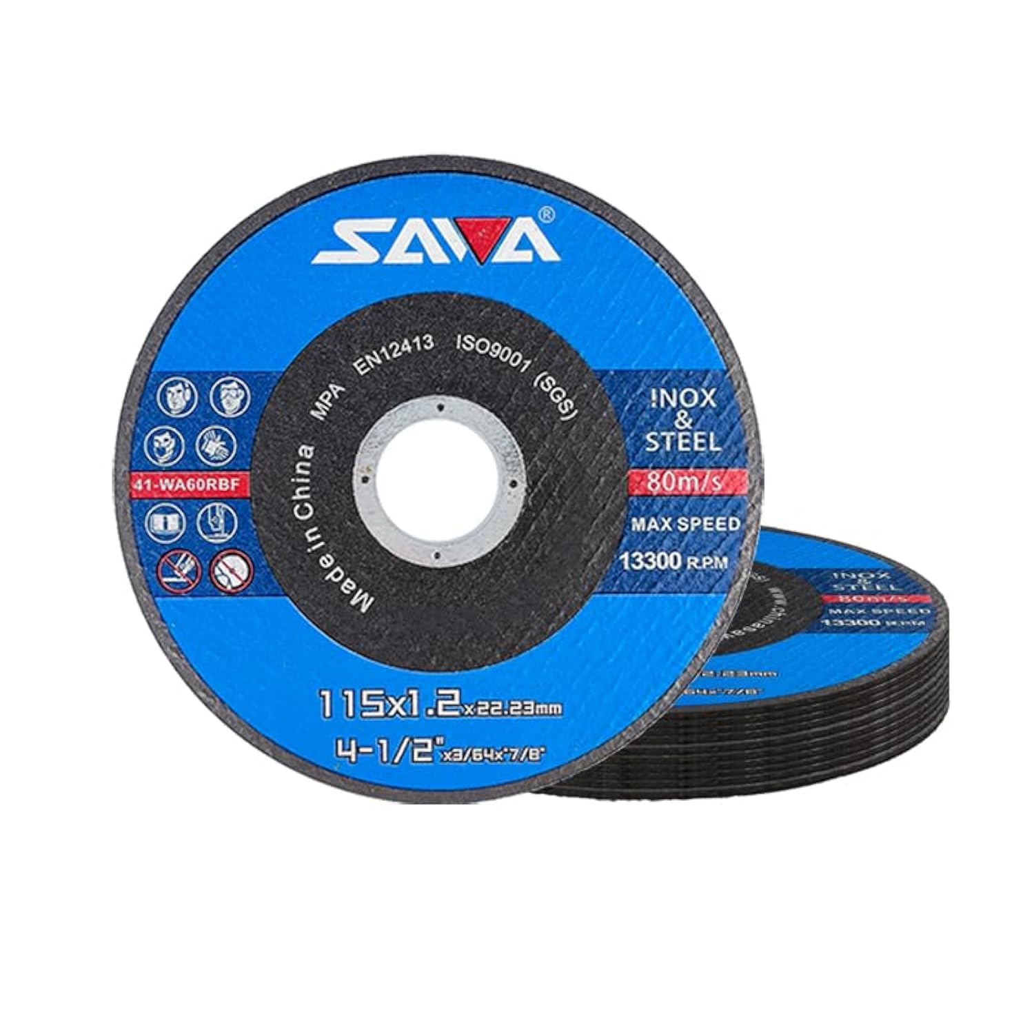 SAWA 4-1/2 Metal Cutting Wheels 10 Pack - Fast & Precise Cuts!