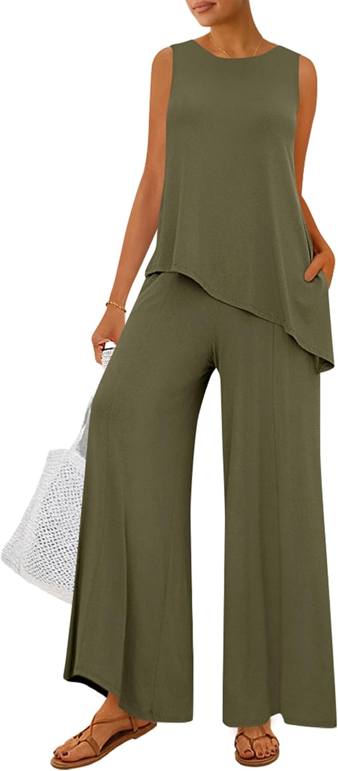 PRETTYGARDEN Women's Two Piece Matching Lounge Sets for Summer