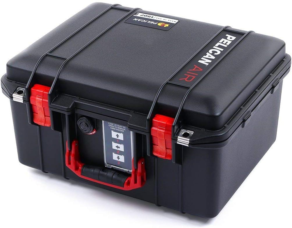 Black & Red Pelican 1507 Air Case with Foam for Protection