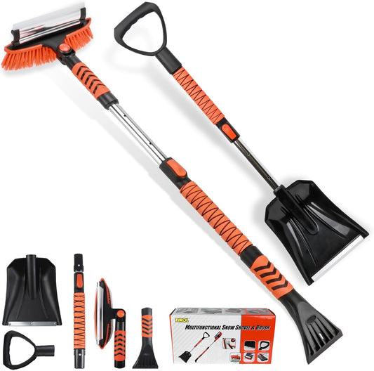 42in Ice Scraper and Extendable Snow Brush for Cars and SUVs