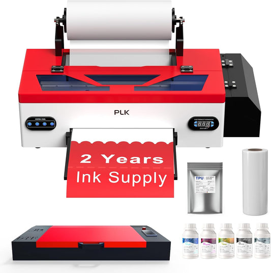 PLK A3 DTF Printer Bundle: White Ink, Semi-Auto Cleaning