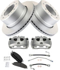 TRQ Brake Pad & Rotor Kit Premium G-Coated Ceramic - Complete Rear Kit