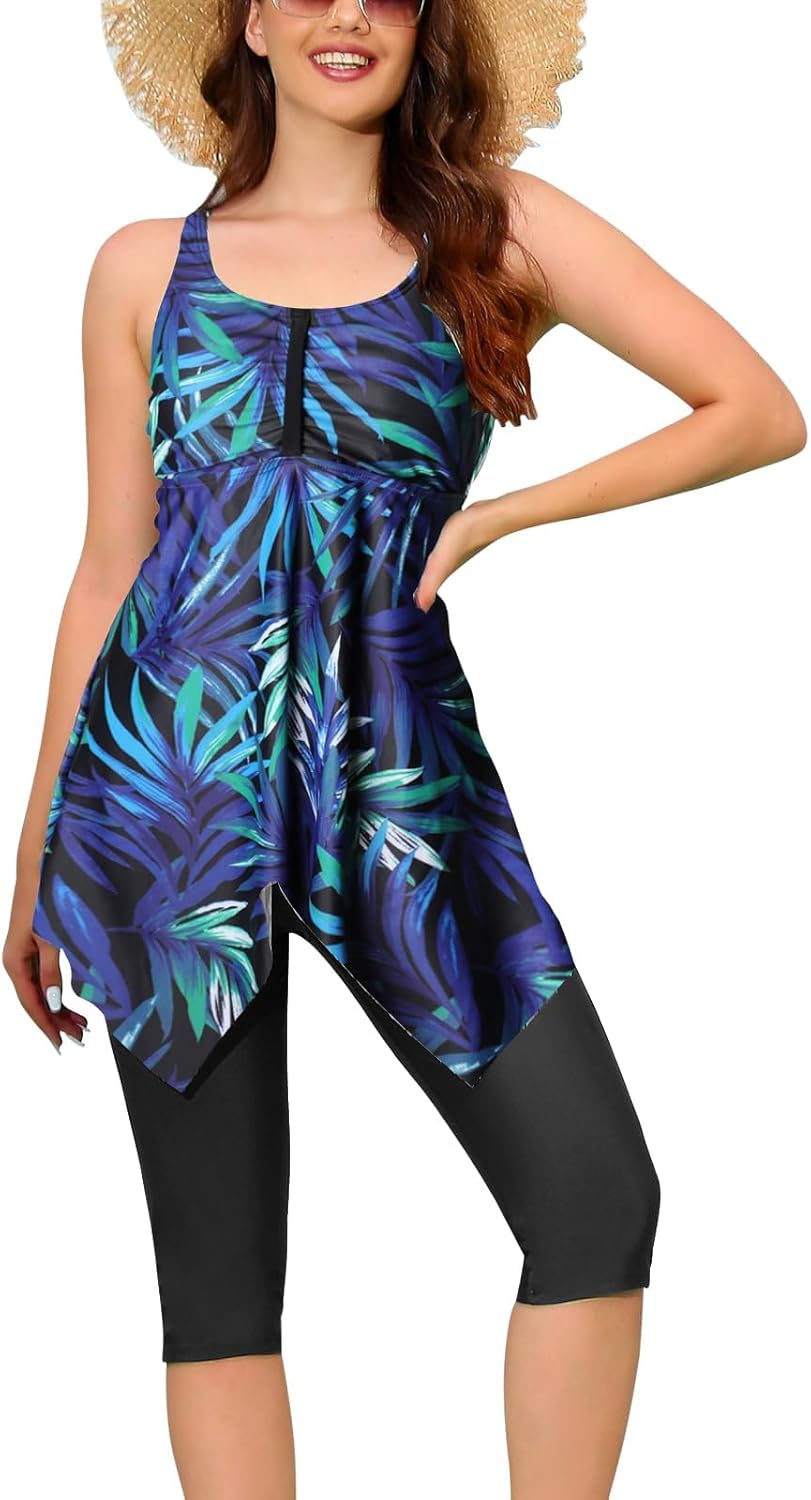 ECUPPER Plus Size Tankini Swimsuits for Modest Beach Fun