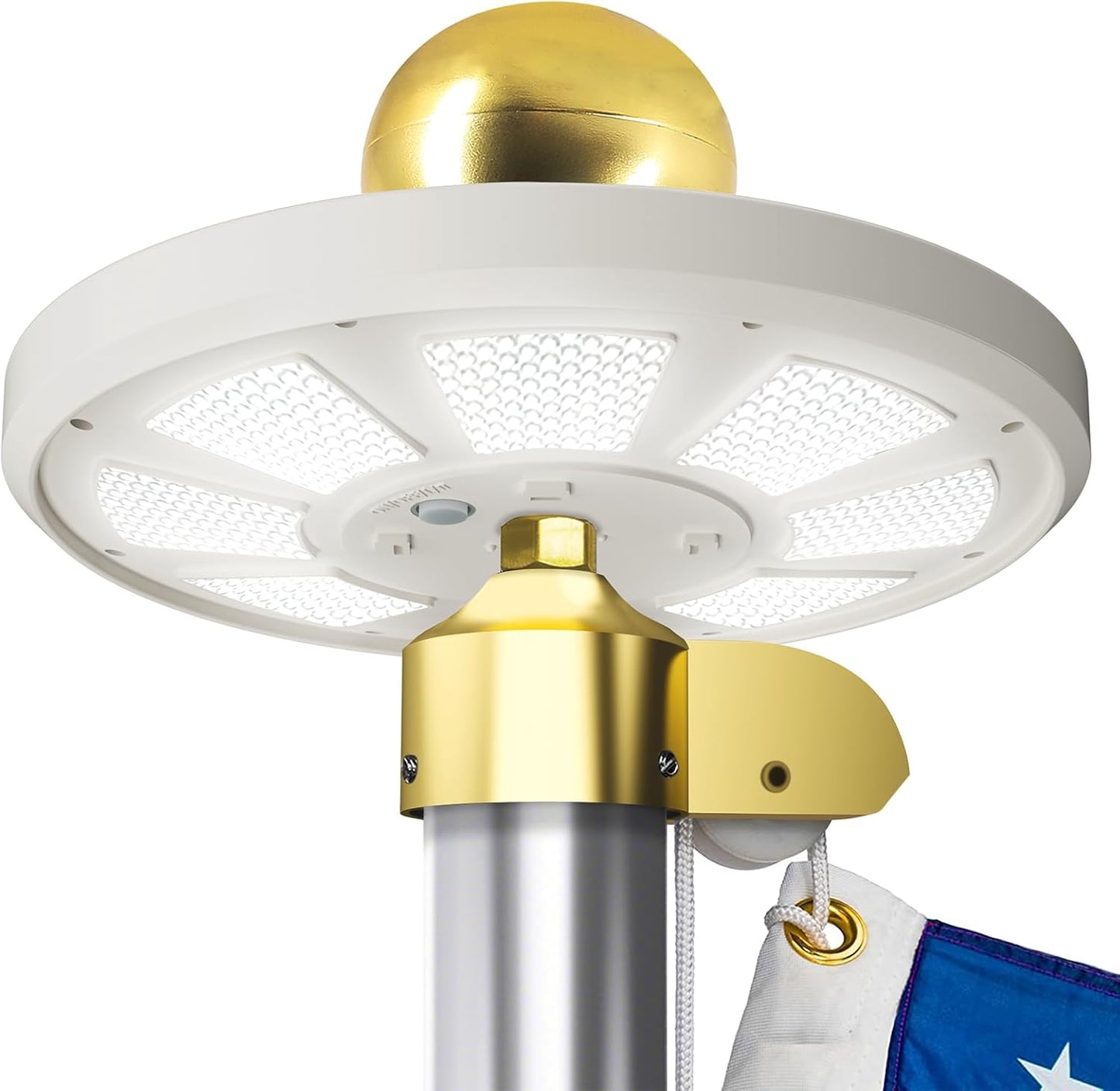 HOOPLE Solar Flag Pole Light for 15-25 Ft Flagpoles - Bright & Durable