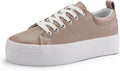 Women Lace Up Platform Sneakers - Comfortable Casual Fashion Sneaker