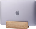 Laptop Stand Vertical Laptop Holder for Desk - Oak Vertical Stand