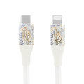 Fast Charge with Style: Carson & Quinn 6ft USB-C Cable in Floral Blue