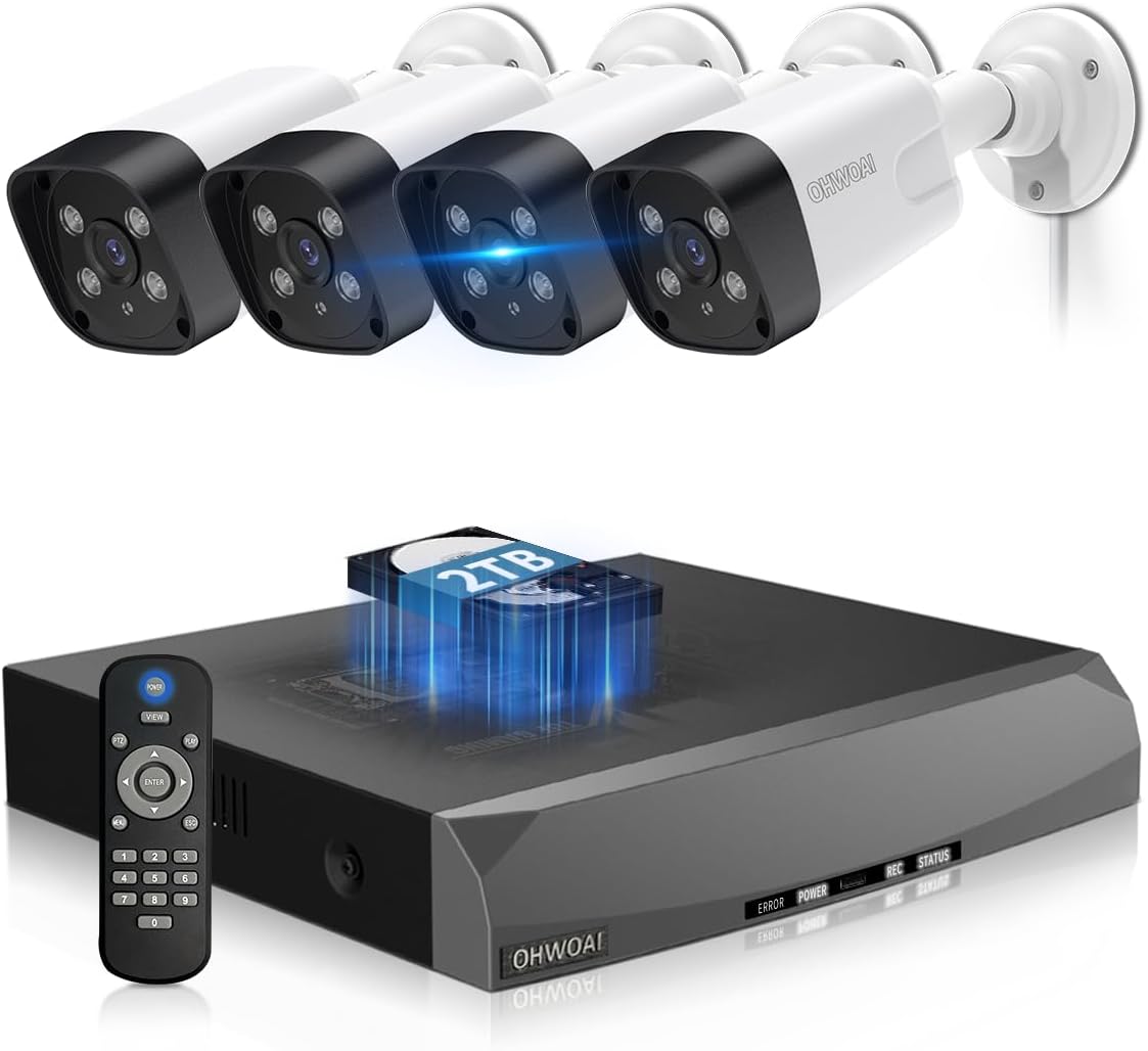 130 Wide Angle Outdoor Security Camera System with 2-Way Audio