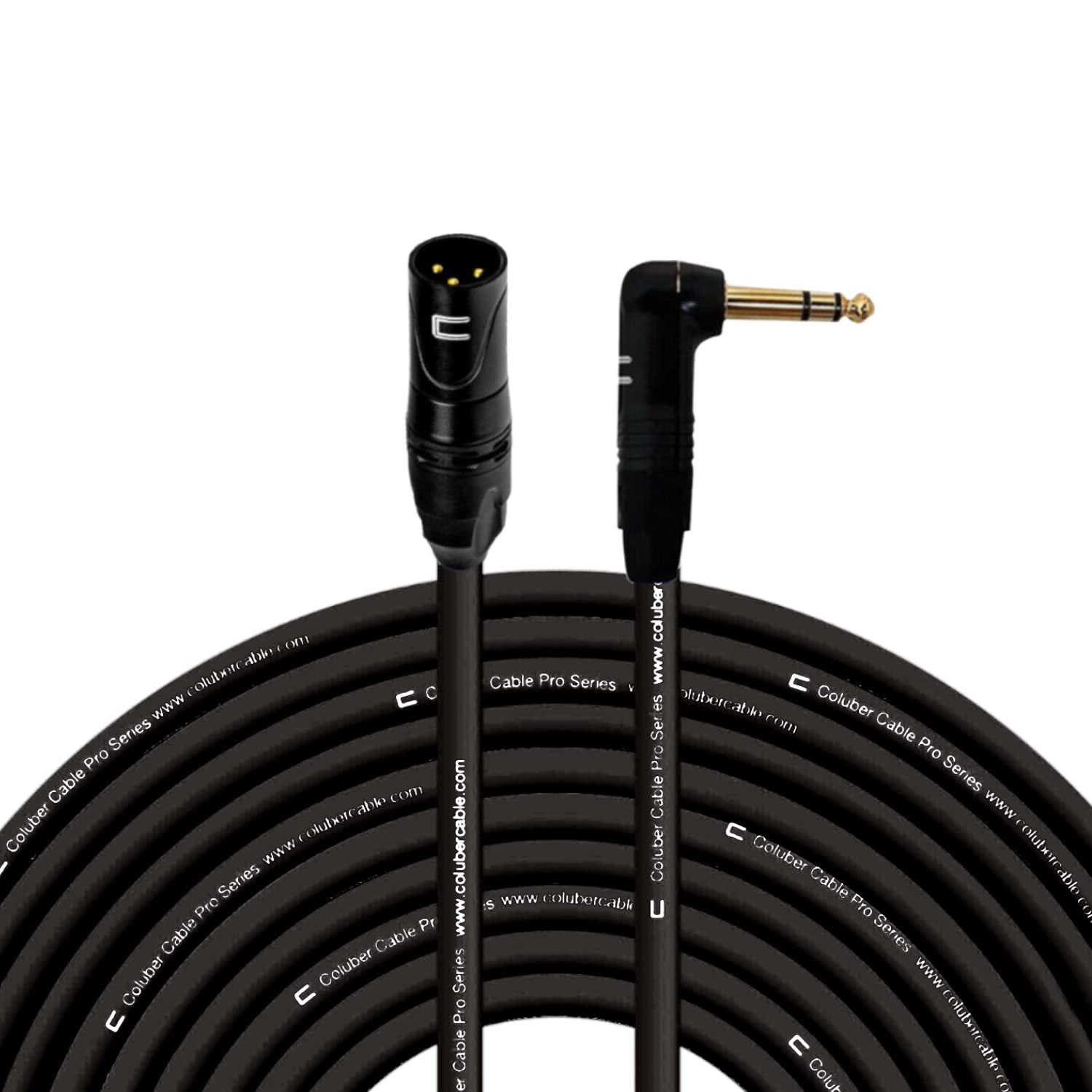 Balanced XLR Cable Male to Right Angle 1/4in TRS - 100 Feet
