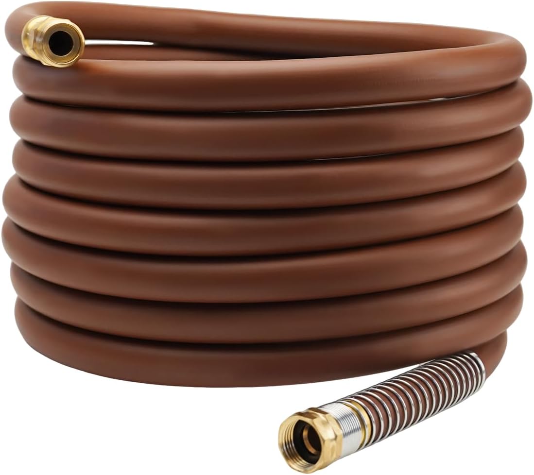 Guitrees Heavy Duty Rubber Garden Hose 25FT for All Seasons