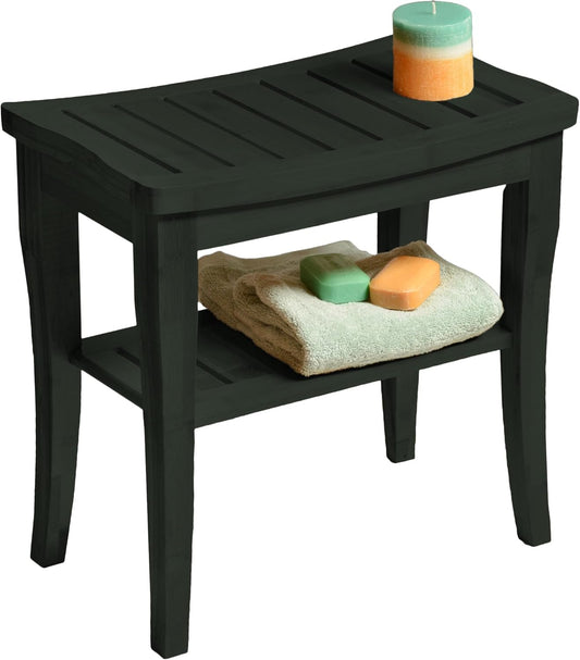 Bambusi Bamboo Shower Bench Spa Stool - Stylish and Durable